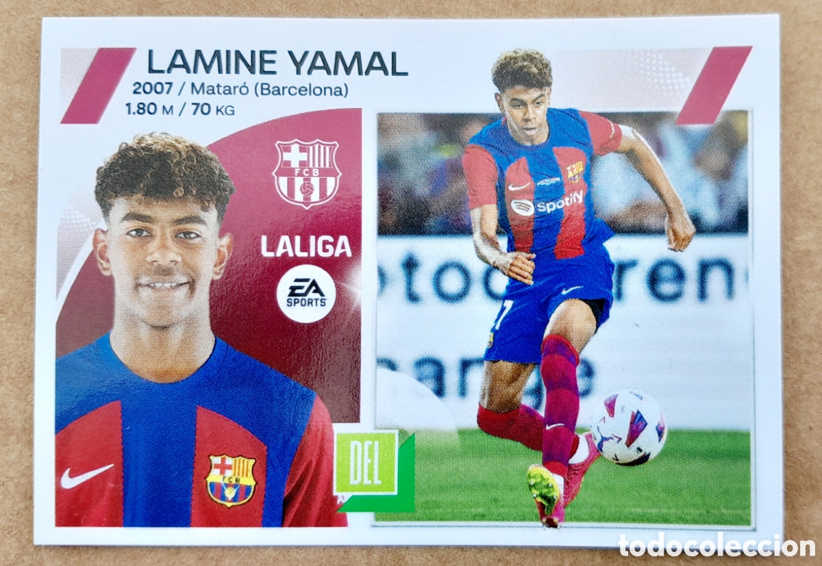 Cromos de F&uacute;tbol: LAMINE YAMAL COLOCA LIGA ESTE 2023-24