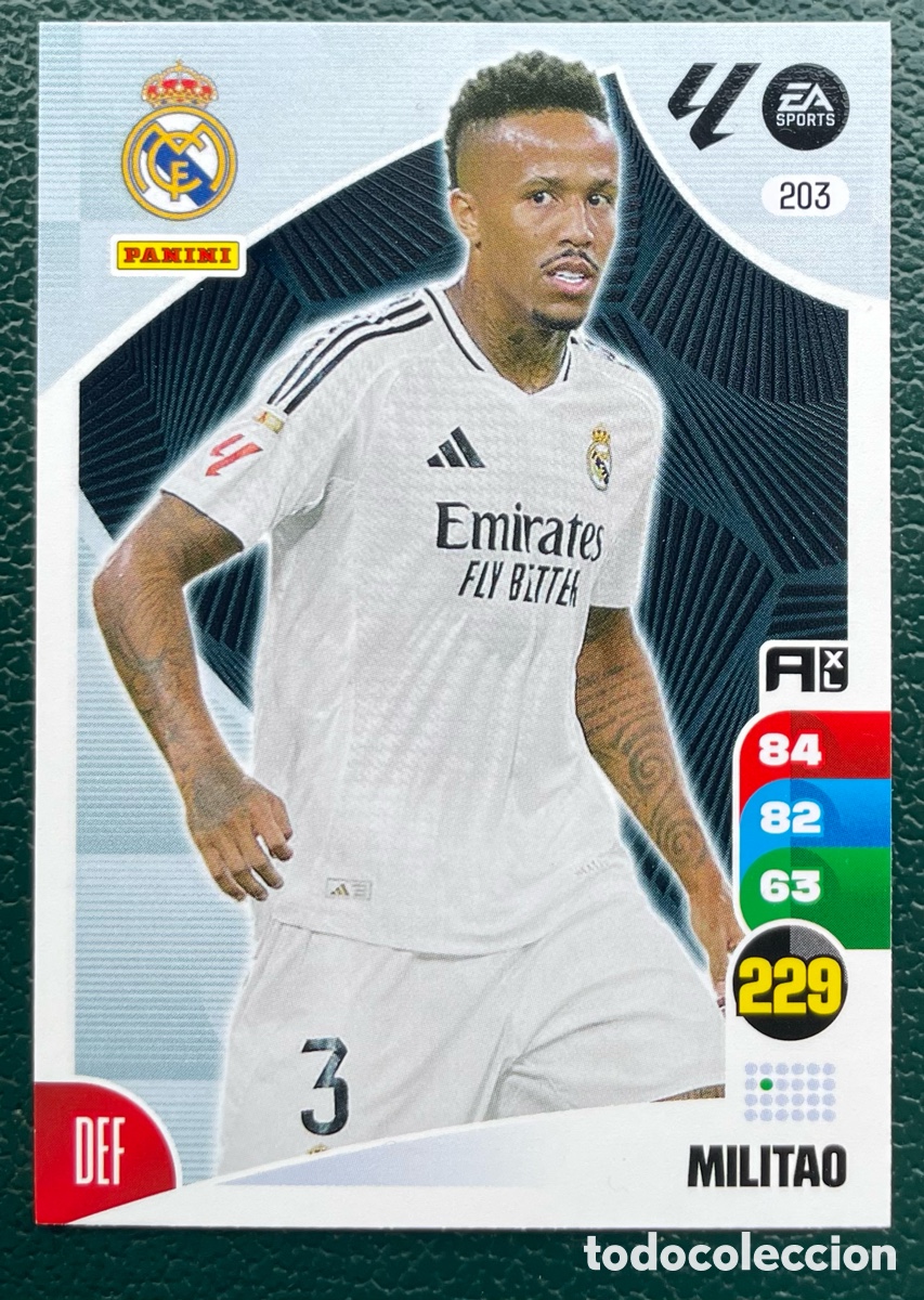 Cromos de F&uacute;tbol: 203 MILITAO REAL MADRID FICHAS ALBUM ADRENALYN XL 2024 2025 24 25