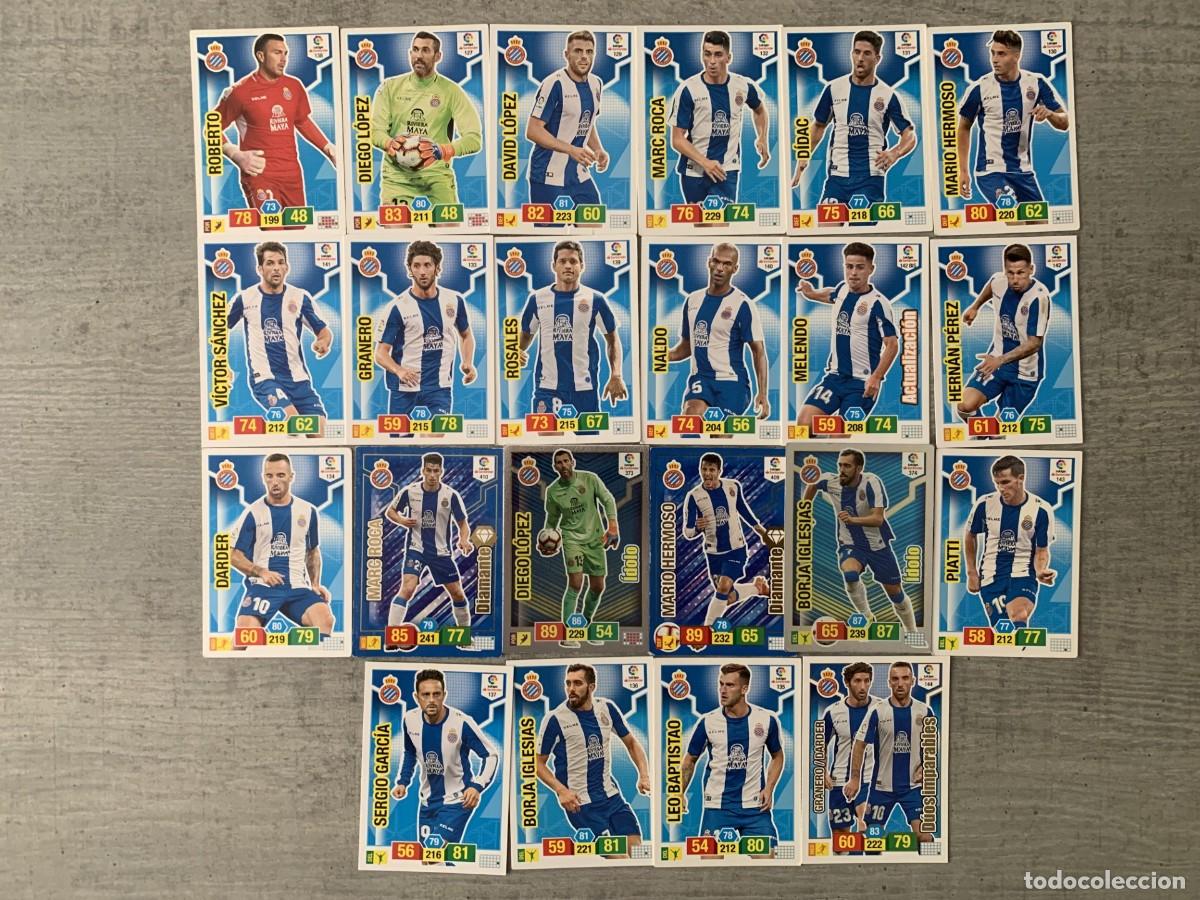 Cromos de f&uacute;tbol: LOTE DE CROMOS DE FUTBOL ADRENALYN DEL ESPA&Ntilde;OL TEMPORADA 2018/19