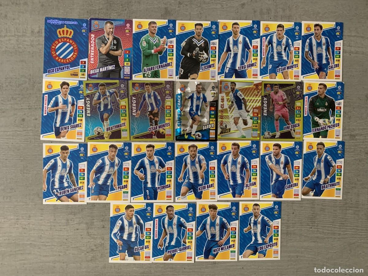 Cromos de f&uacute;tbol: LOTE DE CROMOS DE FUTBOL ADRENALYN DEL ESPA&Ntilde;OL TEMPORADA 2022/23