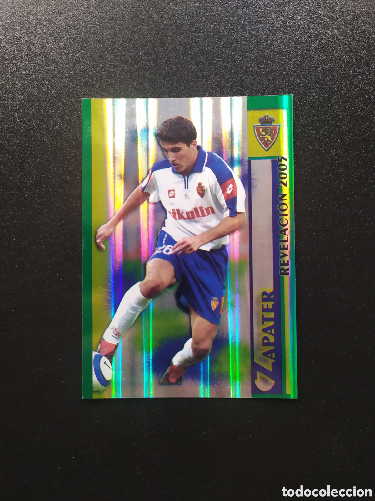 Cromos de f&uacute;tbol: Mundicromo fichas Liga 2005 2006 05 06 Zapater brillo rayas n&deg; 323 Real Zaragoza