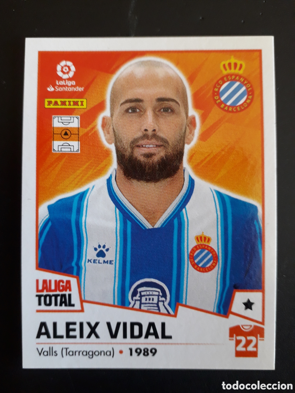 Football Stickers: &Aacute;LEX VIDAL RCD ESPA&Ntilde;OL/ ESPANYOL N&deg; 192 LALIGA TOTAL 22 23 2022 2023 PANINI SIN PEG PEDIDO M&Iacute;NIMO 3&euro;