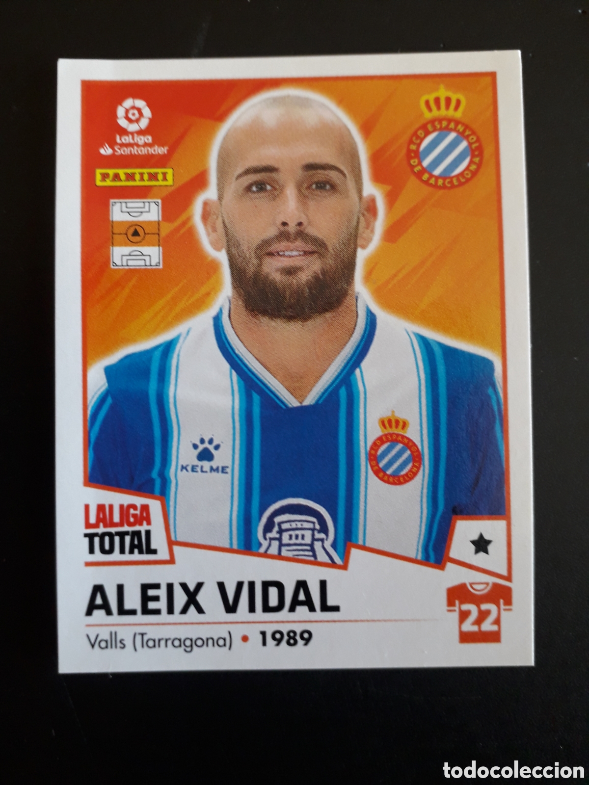 Fu&szlig;ball-Sticker: &Aacute;LEX VIDAL RCD ESPA&Ntilde;OL/ ESPANYOL N&deg; 192 LALIGA TOTAL 22 23 2022 2023 PANINI SIN PEG PEDIDO M&Iacute;NIMO 3&euro;