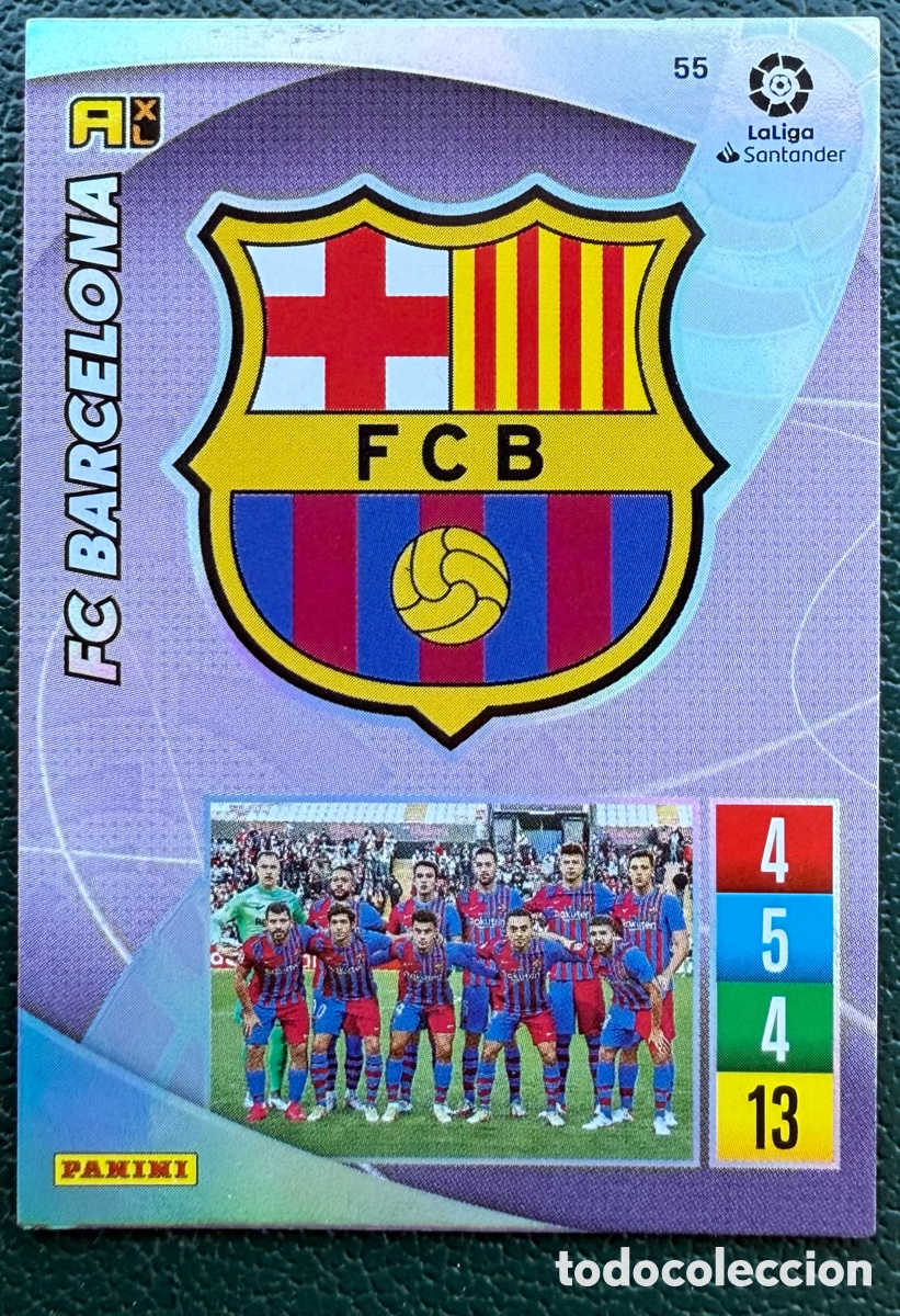 Figurine di Calcio: 55 ESCUDO FC BARCELONA FICHAS ALBUM ADRENALYN XL 2021 2022 21 22