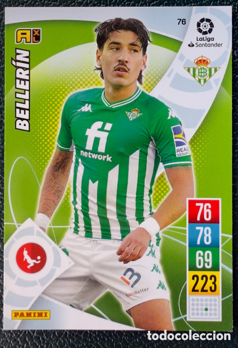 Cartes &agrave; collectionner de Football: 76 BELLERIN REAL BETIS FICHAS ALBUM ADRENALYN XL 2021 2022 21 22