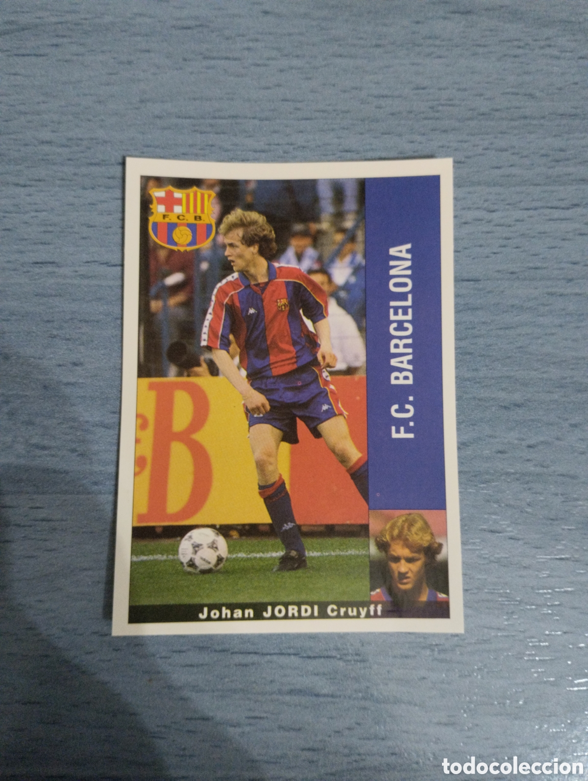 Fu&szlig;ball-Sticker: Cromo Panini liga 95 96 Jordi Cruyff Barcelona sin pegar