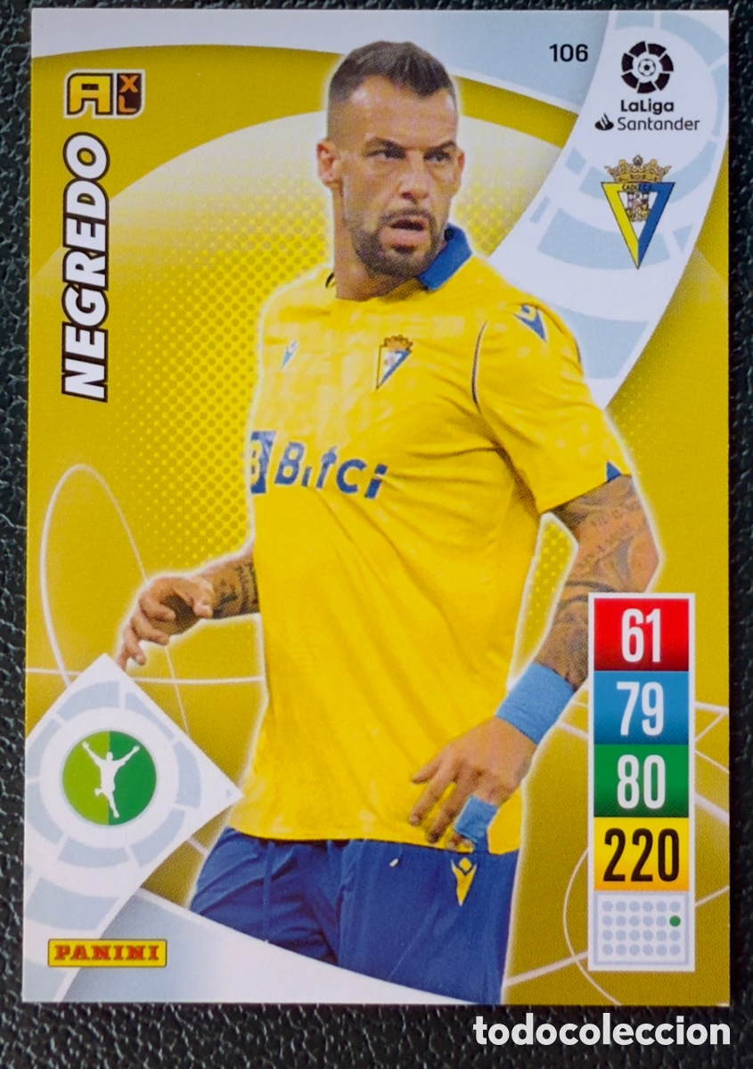 Cartes &agrave; collectionner de Football: 106 NEGREDO CADIZ CF FICHAS ALBUM ADRENALYN XL 2021 2022 21 22