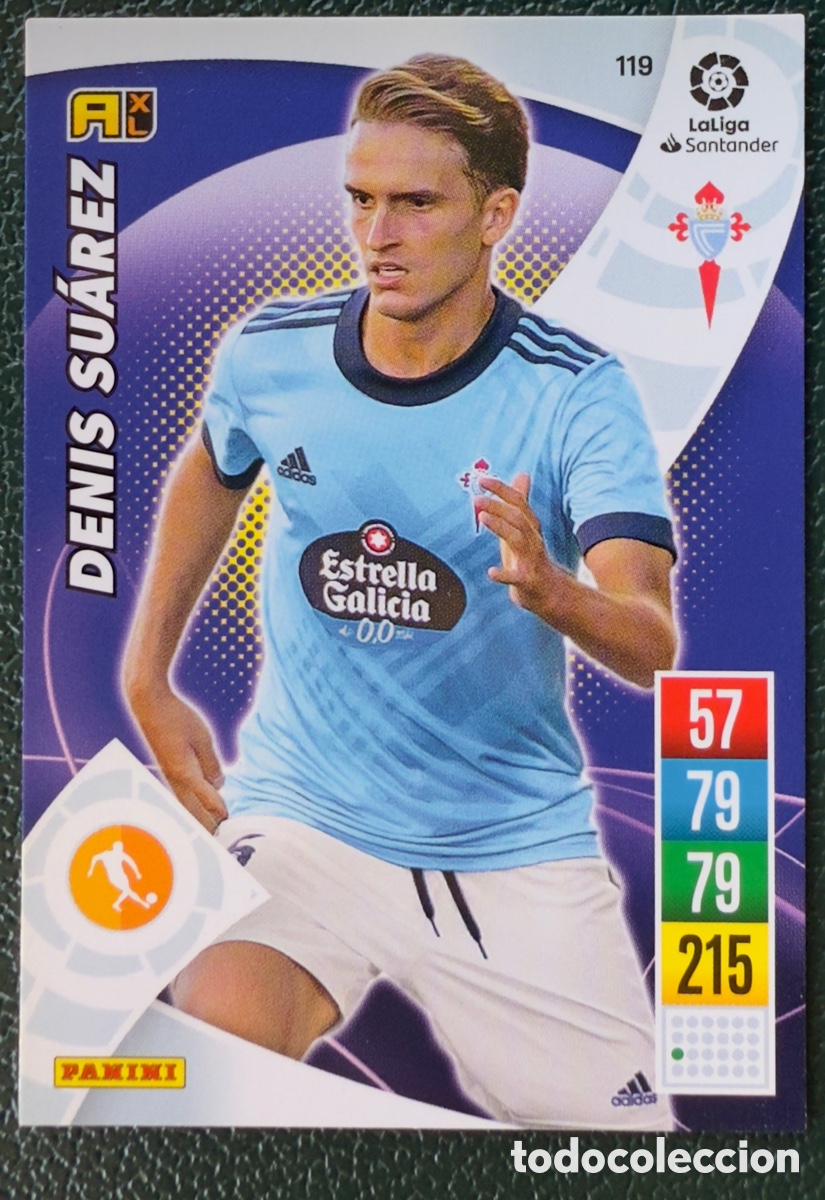 Fu&szlig;ball-Sticker: 119 DENIS SUAREZ CELTA DE VIGO FICHAS ALBUM ADRENALYN XL 2021 2022 21 22