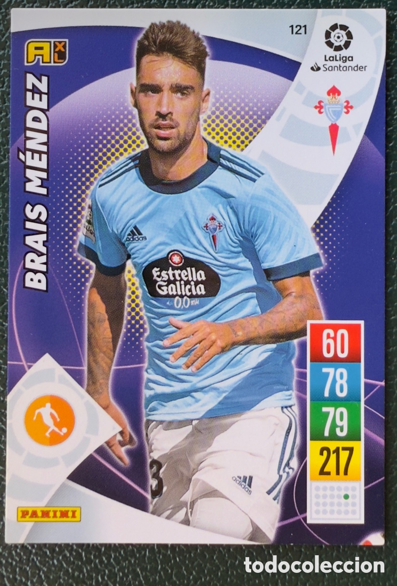 Fu&szlig;ball-Sticker: 121 BRAIS MENDEZ CELTA DE VIGO FICHAS ALBUM ADRENALYN XL 2021 2022 21 22