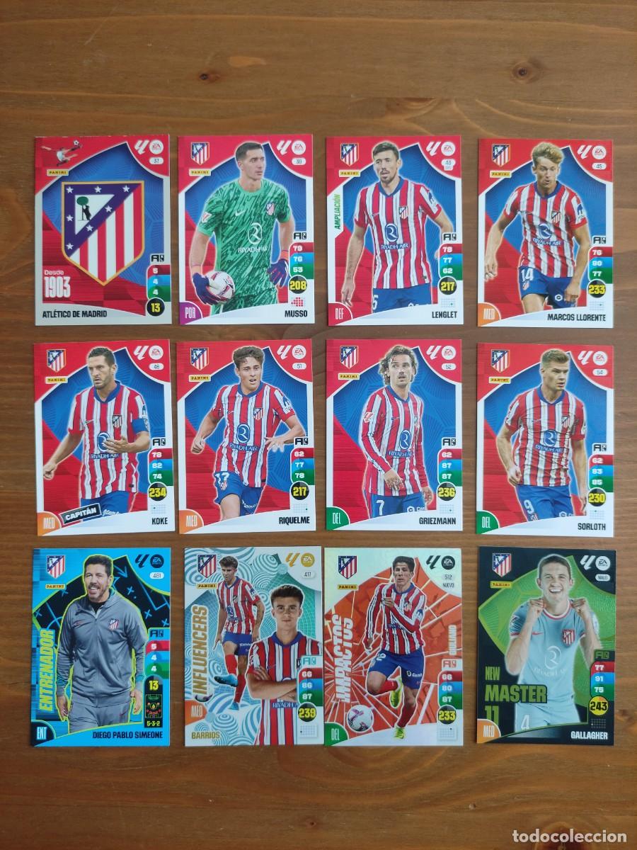 Fu&szlig;ball-Sticker: ADRENALYN XL 2024-25. LOTE 12 CARTAS AT.MADRID.SIN REPETIR. INCLUYE GIULIANO &rdquo;IMPACTOS&rdquo;