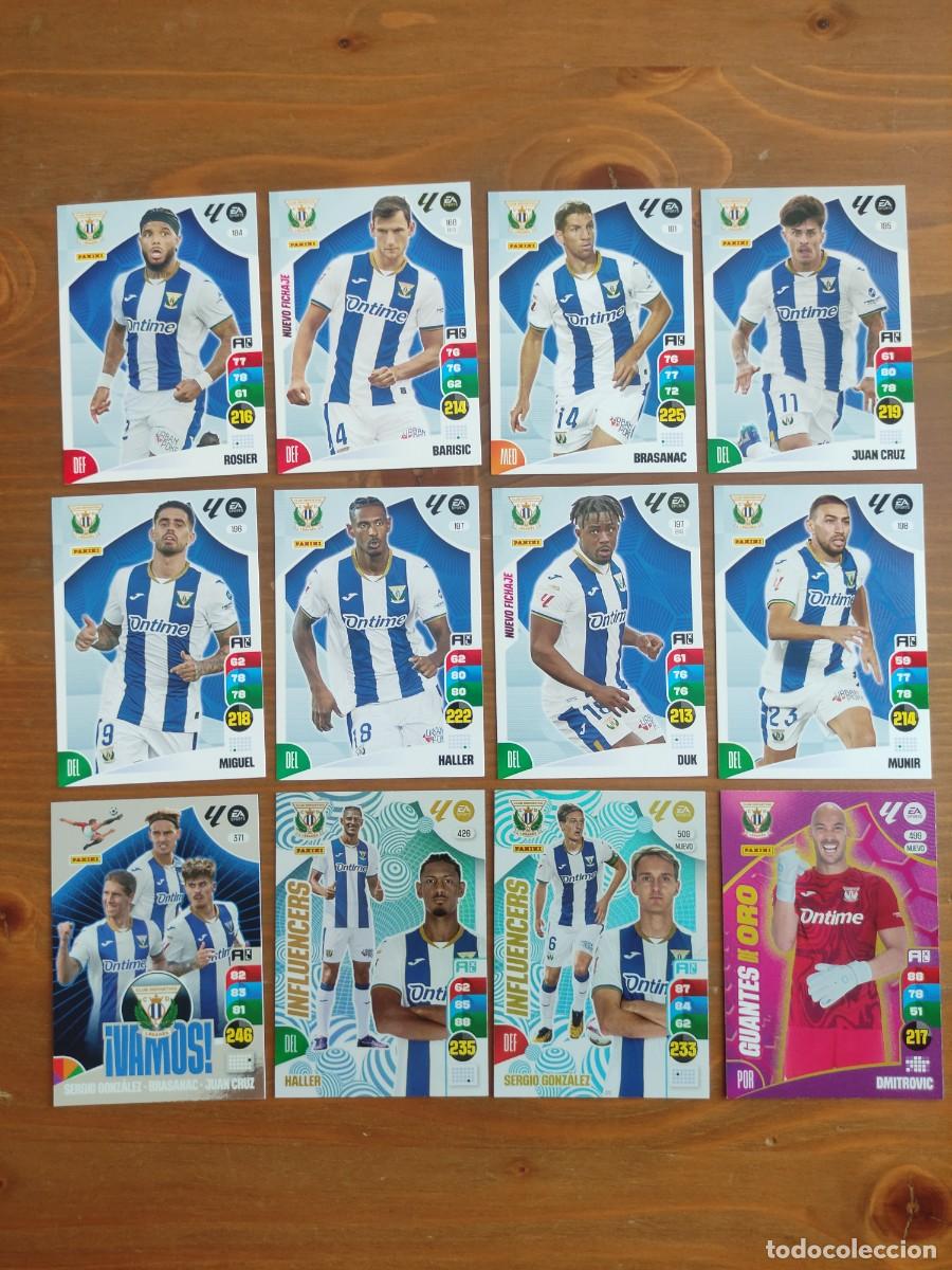 Football Stickers: ADRENALYN XL 2024-25. LOTE 12 CARTAS. UD. LEGANES. SIN REPETIR. NUEVAS DE SOBRE