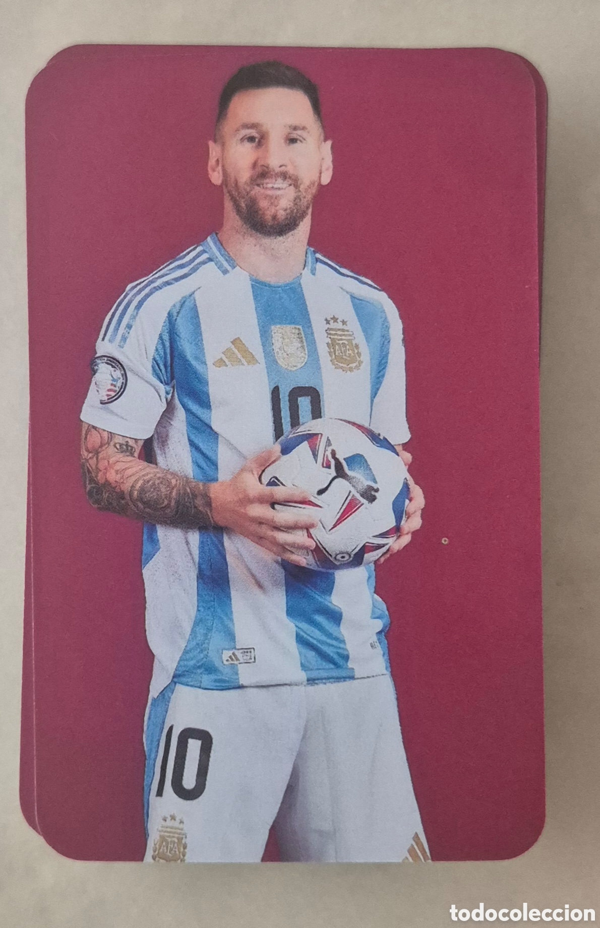 Cromos de F&uacute;tbol: Card lionel messi Argentina lomo card 2025