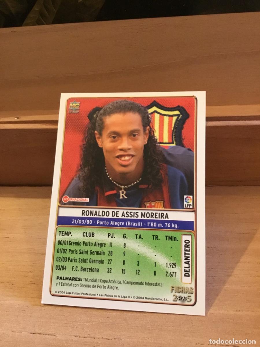 Cromos de F&uacute;tbol: CROMO 48 RONALDINHO F.C. BARCELONA CROMOS ALBUM MUNDICROMO FICHAS LIGA FUTBOL 2004 2005 04 05