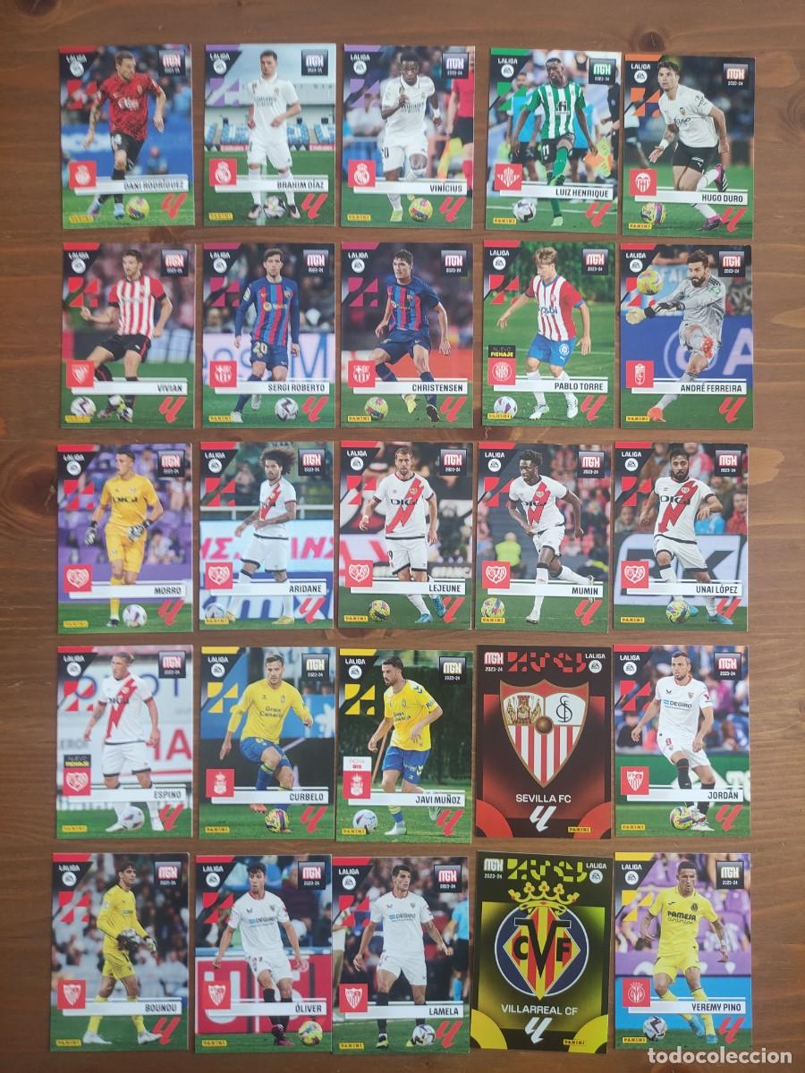 Cromos de F&uacute;tbol: MGK 2023-24. LOTE 25 CARTAS SIN REPETIR. NUEVAS DE SOBRE. LAS DE LAS FOTOS