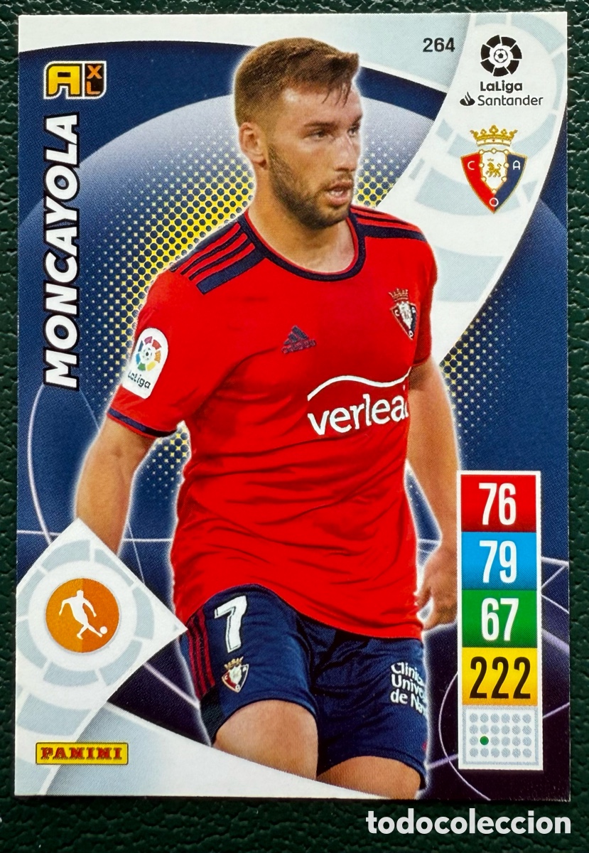 Fu&szlig;ball-Sticker: 264 MONCAYOLA CA OSASUNA FICHAS ALBUM ADRENALYN XL 2021 2022 21 22