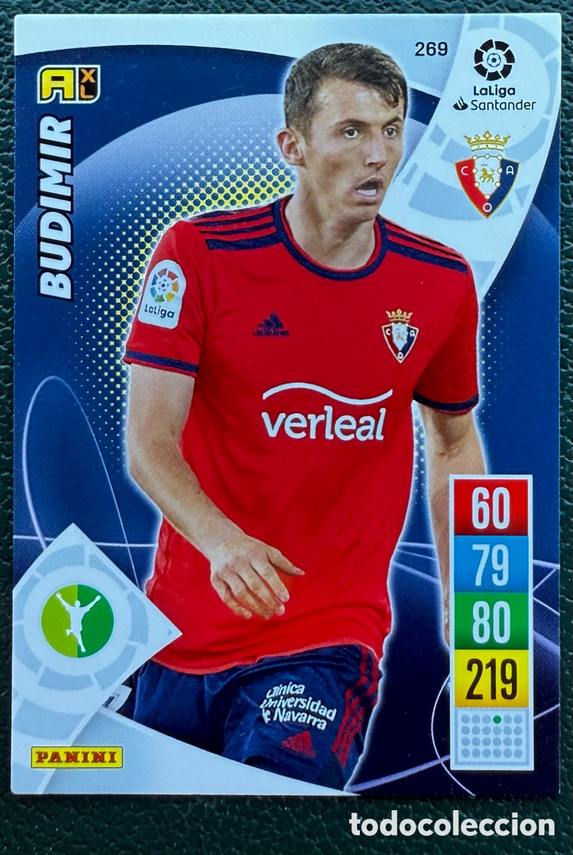 Cartes &agrave; collectionner de Football: 269 BUDIMIR CA OSASUNA FICHAS ALBUM ADRENALYN XL 2021 2022 21 22