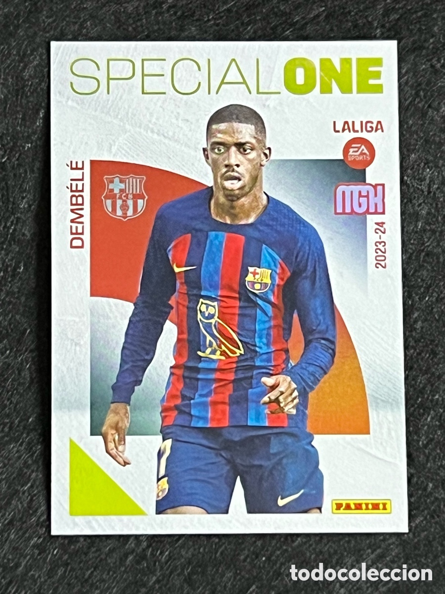 Fu&szlig;ball-Sticker: OUSMANE DEMBELE FC BARCELONA SPECIAL ONE 390 LIGA 23-24 MGK MEGACRAKS 2023-2024 FUTBOL PANINI.