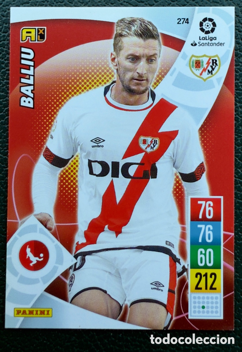 Fu&szlig;ball-Sticker: 274 BALLIU RAYO VALLECANO FICHAS ALBUM ADRENALYN XL 2021 2022 21 22