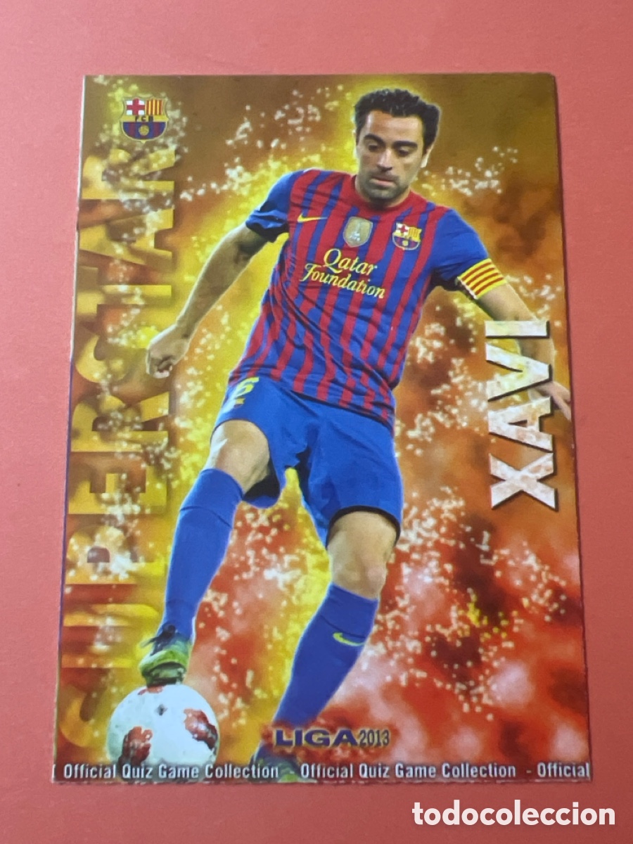 Fu&szlig;ball-Sticker: A169. Cromo MUNDICROMO LIGA 2012/13 SUPERSTAR N&deg;0051 XAVI (FC BARCELONA)