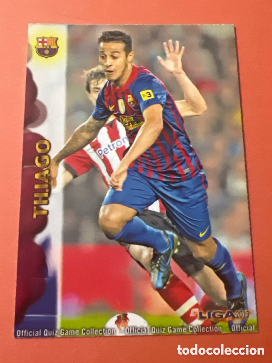 Fu&szlig;ball-Sticker: A256. 0046 46 THIAGO - FC BARCELONA OFFICIAL QUIZ GAME COLLECTION 2013 MUNDICROMO 13