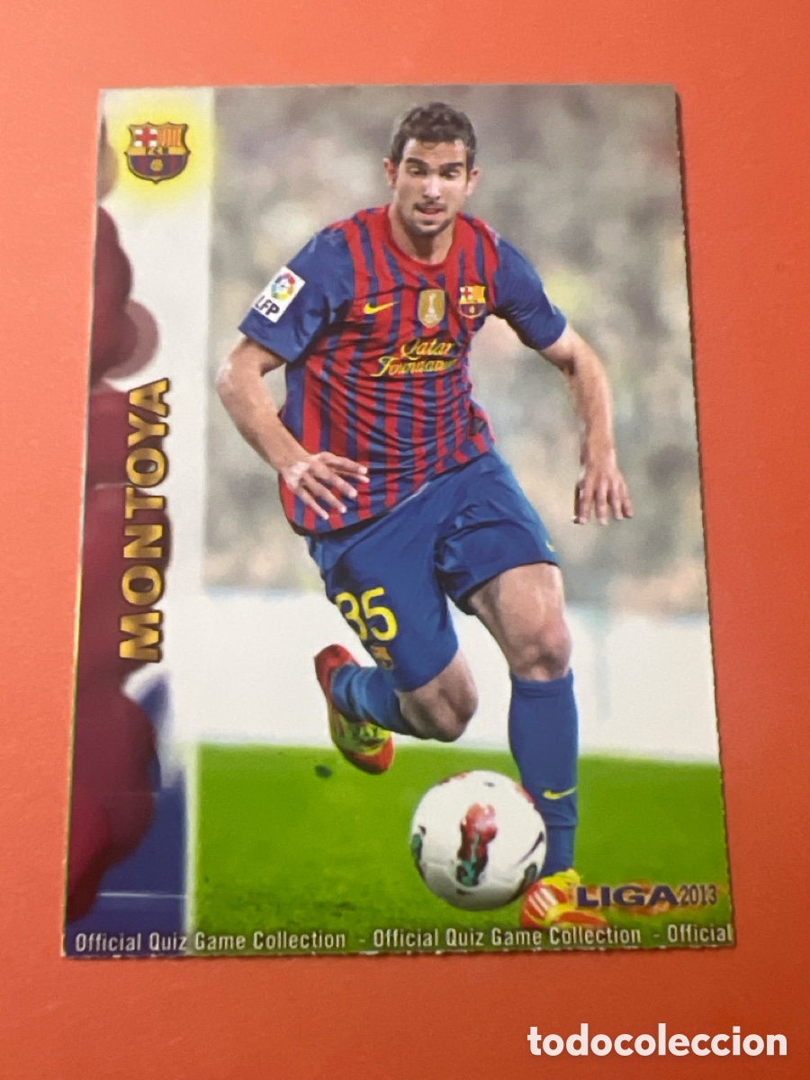 Fu&szlig;ball-Sticker: A384. 0040 40 MONTOYA - FC BARCELONA OFFICIAL QUIZ GAME COLLECTION 2013 MUNDICROMO 13