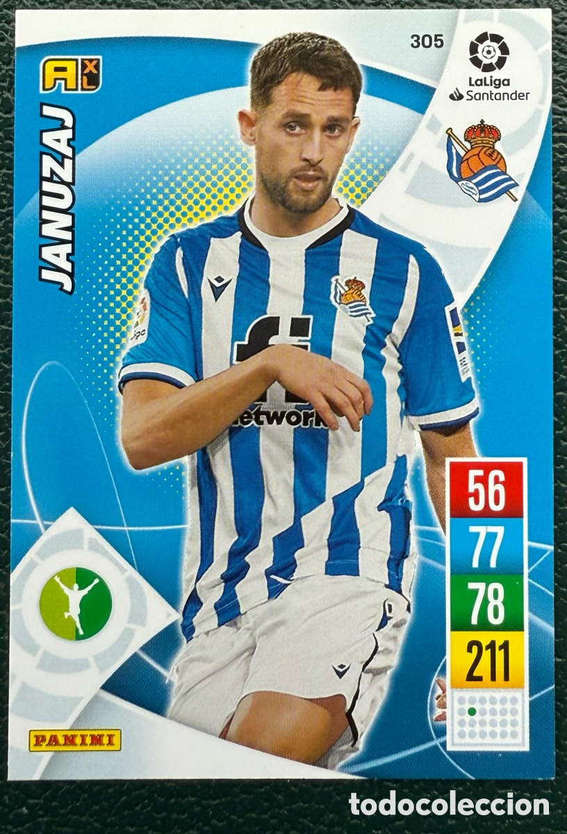 Fu&szlig;ball-Sticker: 305 JANUZAJ REAL SOCIEDAD FICHAS ALBUM ADRENALYN XL 2021 2022 21 22