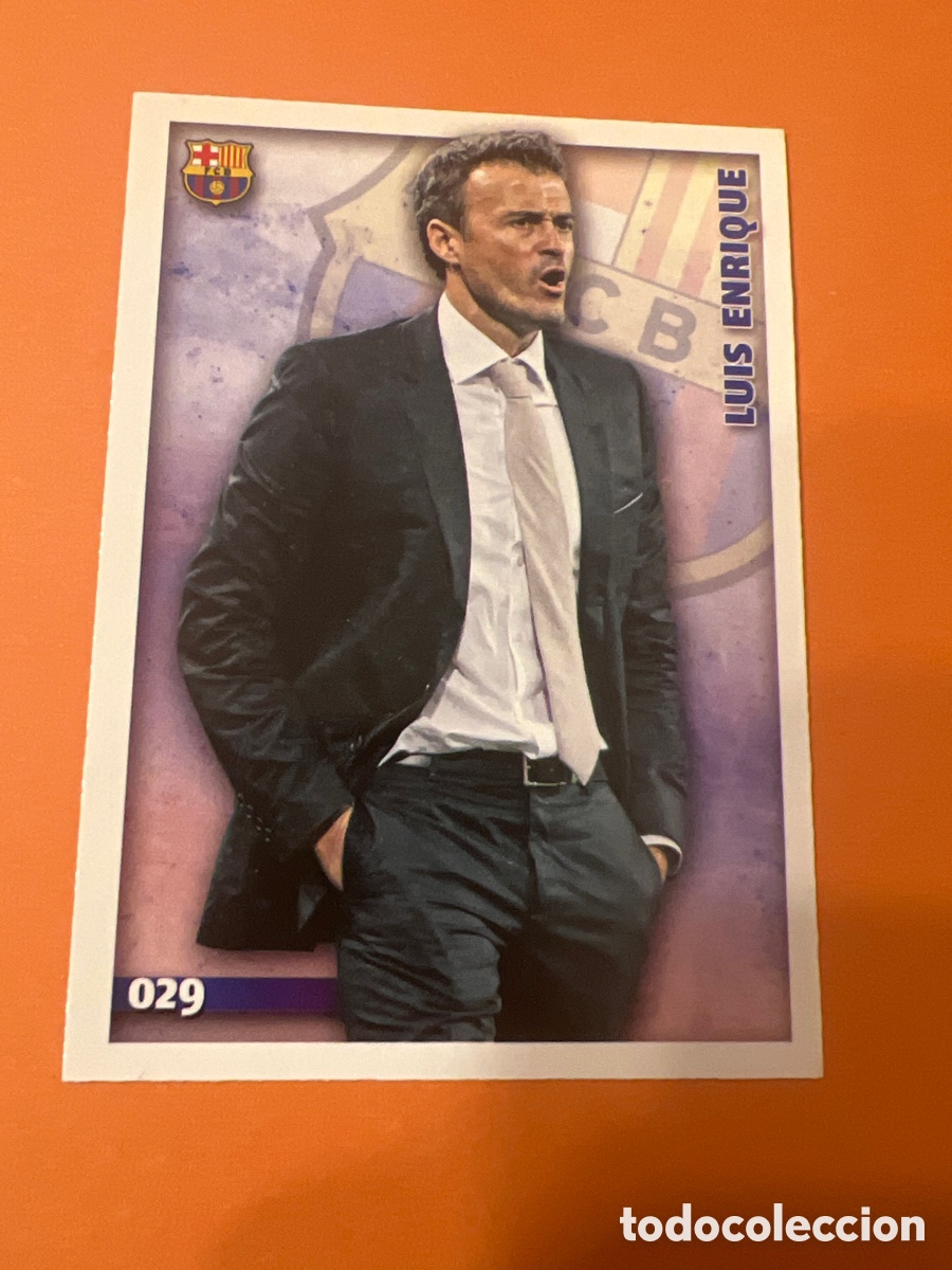 Cartes &agrave; collectionner de Football: 029 - LUIS ENRIQUE - F.C. BARCELONA - LAS FICHAS QUIZ DE LA LIGA 2015 (2014 / 2015) - MUNDICROMO