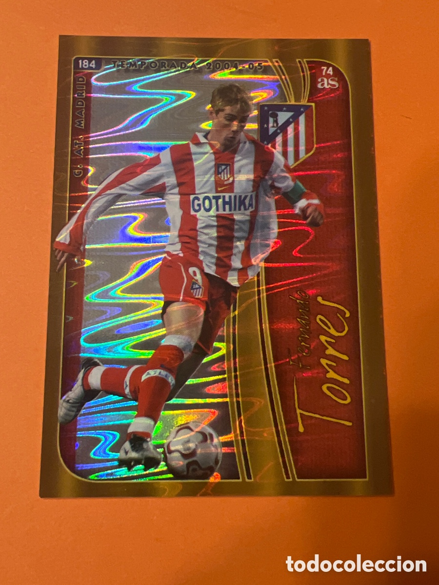 Cromos de f&uacute;tbol: MUNDICROMO LAS FICHAS DE LA LIGA 04 05 2004 2005 DIARIO AS N&ordm; 74 FERNANDO TORRES ATLETICO MADRID 184