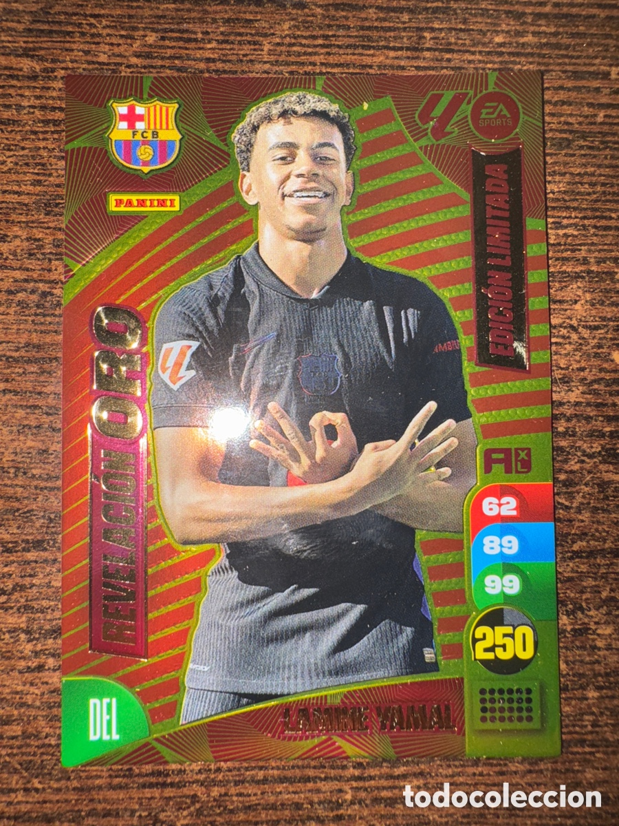 Cromos de F&uacute;tbol: # Lamine Yamal Revelaci&oacute;n ORO FC Barcelona Edici&oacute;n Limitada Adrenalyn XL 24 25 2024 2025