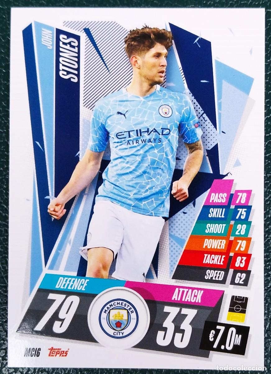 Figurine di Calcio: MCI6 STONES MANCHESTER CITY CHAMPIONS LEAGUE 20 21 FICHAS ALBUM TOPPS MATCH ATTAX 2020 2021