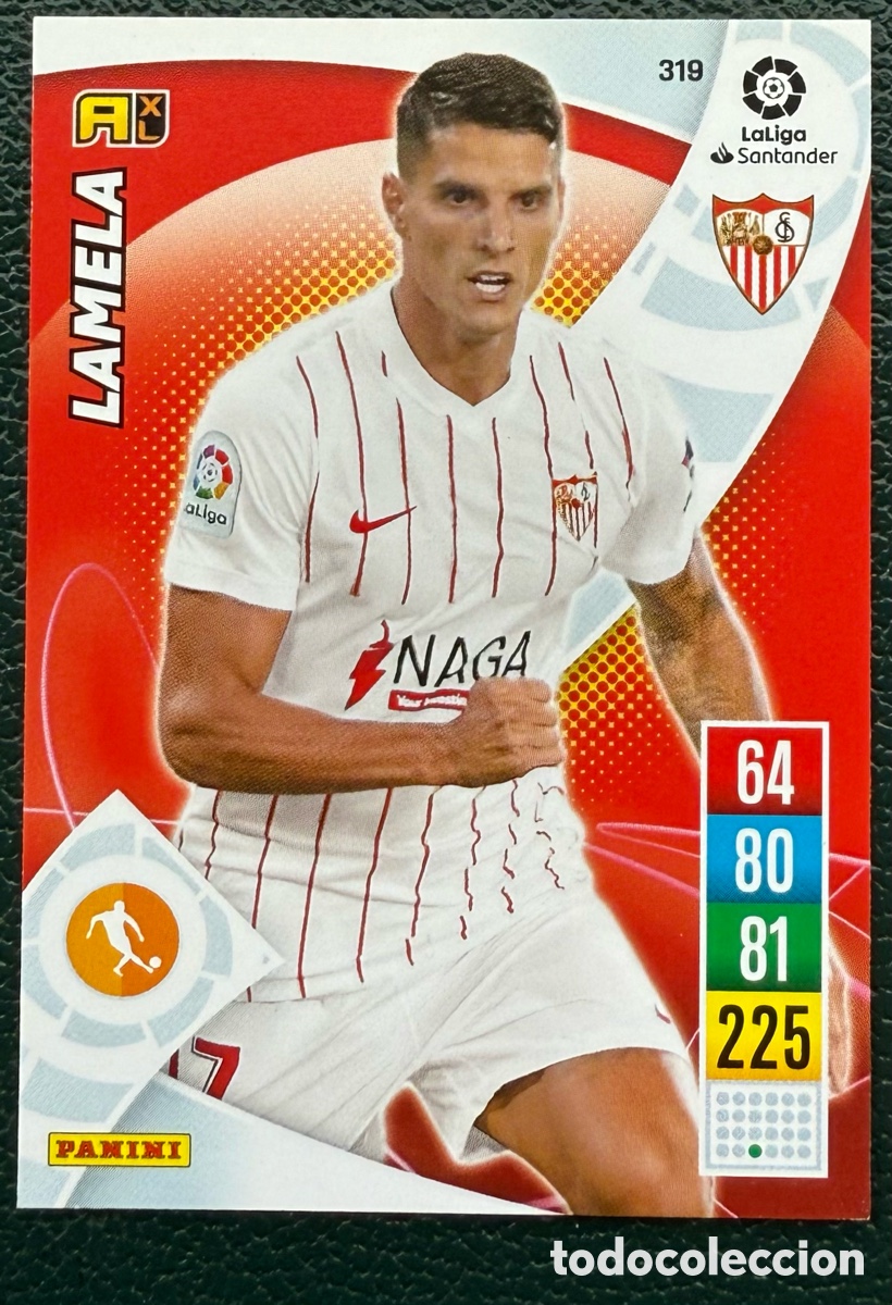 Fu&szlig;ball-Sticker: 319 LAMELA SEVILLA FC FICHAS ALBUM ADRENALYN XL 2021 2022 21 22