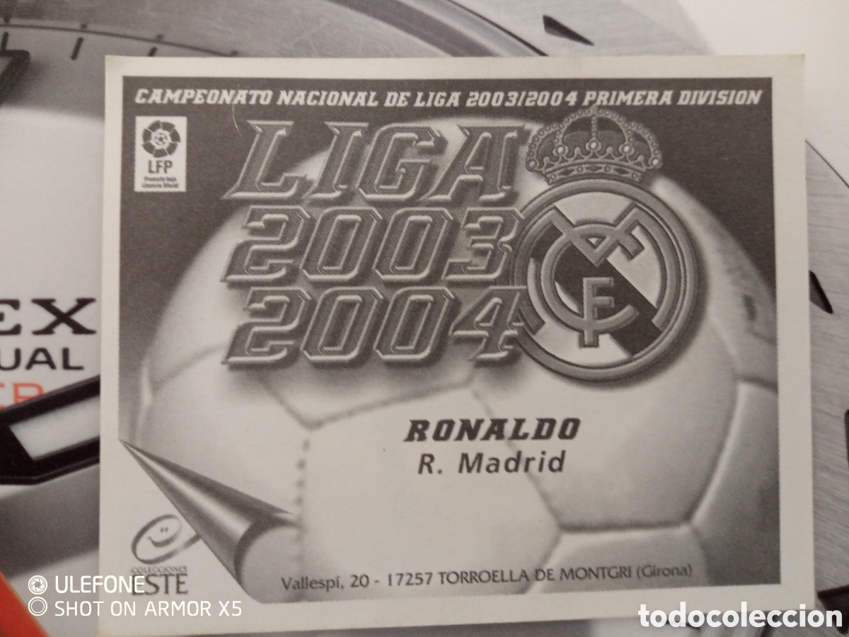 Cromos de f&uacute;tbol: Cromo Ronaldo fen&ocirc;meno - Foto 4