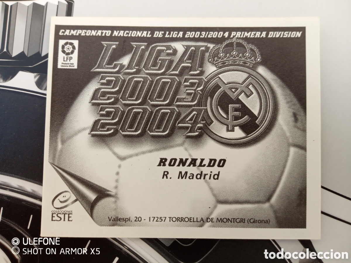 Cromos de f&uacute;tbol: Cromo Ronaldo fen&ocirc;meno - Foto 5
