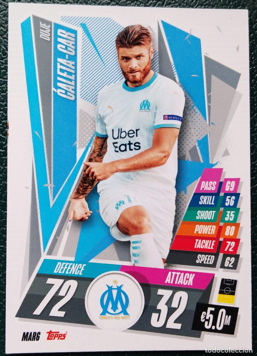 Figurine di Calcio: MAR6 CALETA-CAR OLYMPIQUE DE MARSEILLE CHAMPIONS LEAGUE FICHAS ALBUM TOPPS MATCH ATTAX 2020 2021