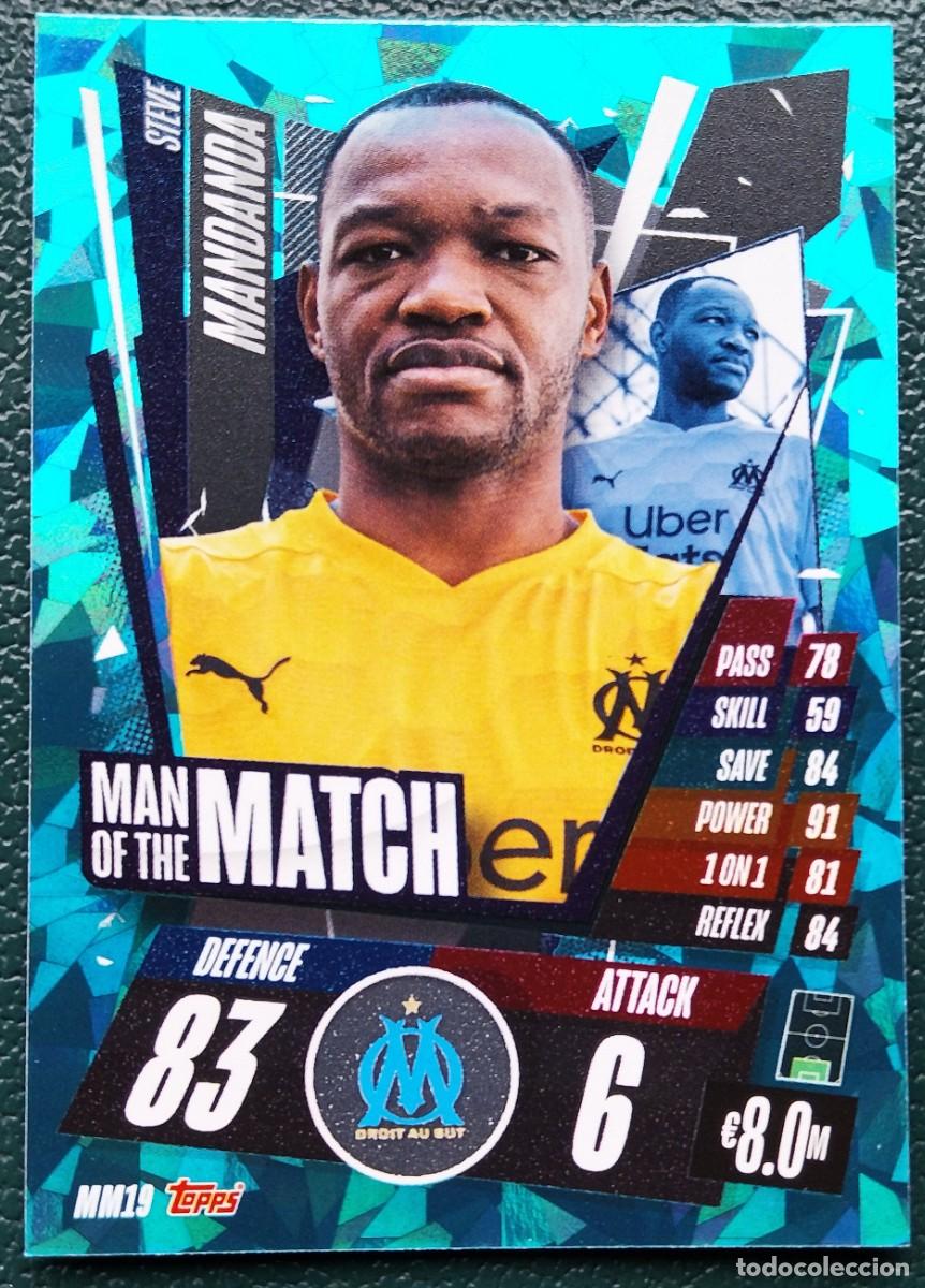 Figurine di Calcio: MM MANDANDA OLYMPIQUE DE MARSEILLE CHAMPIONS LEAGUE 20 21 FICHAS ALBUM TOPPS MATCH ATTAX 2020 2021