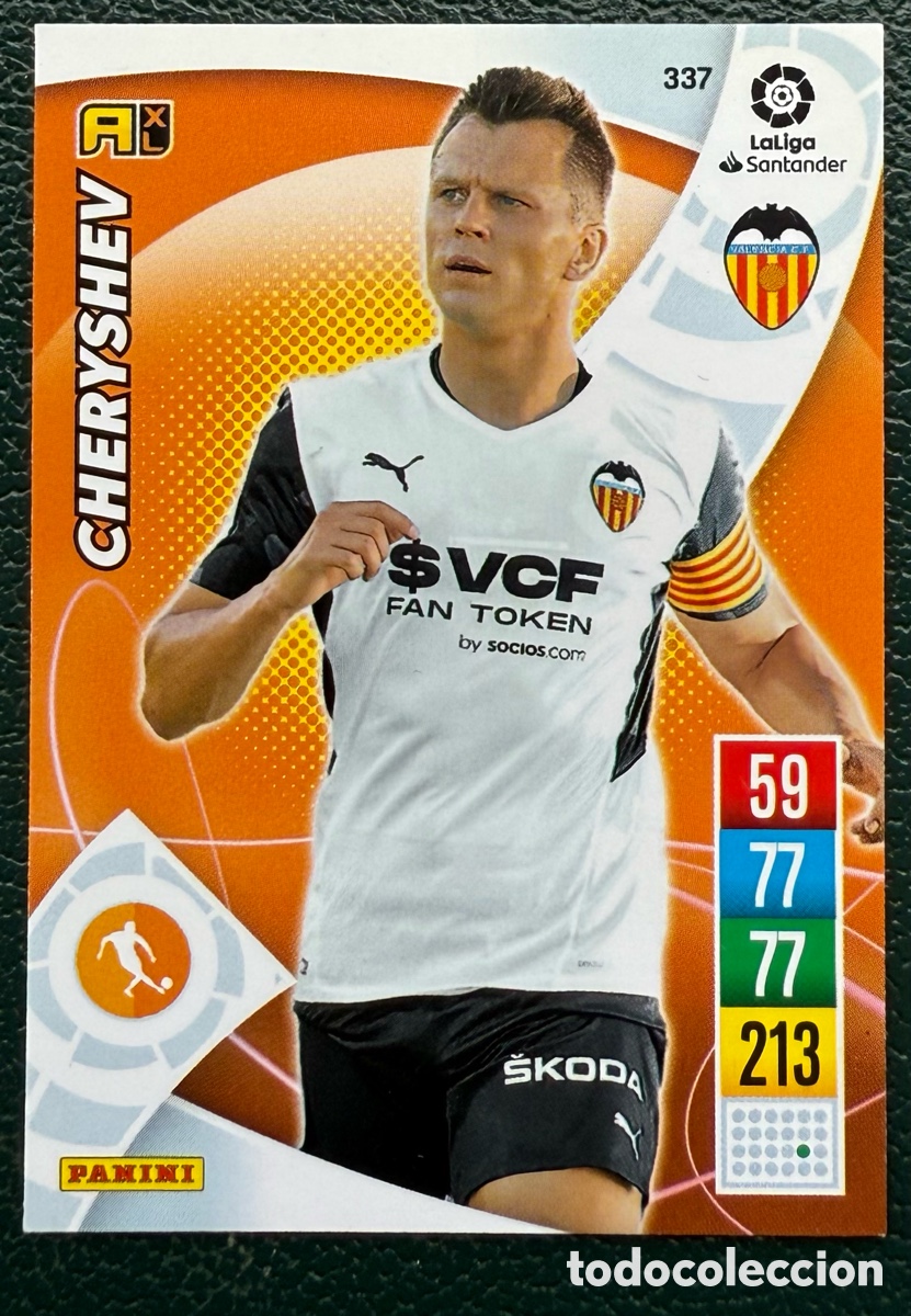 Fu&szlig;ball-Sticker: 337 CHERYSHEV VALENCIA CF FICHAS ALBUM ADRENALYN XL 2021 2022 21 22