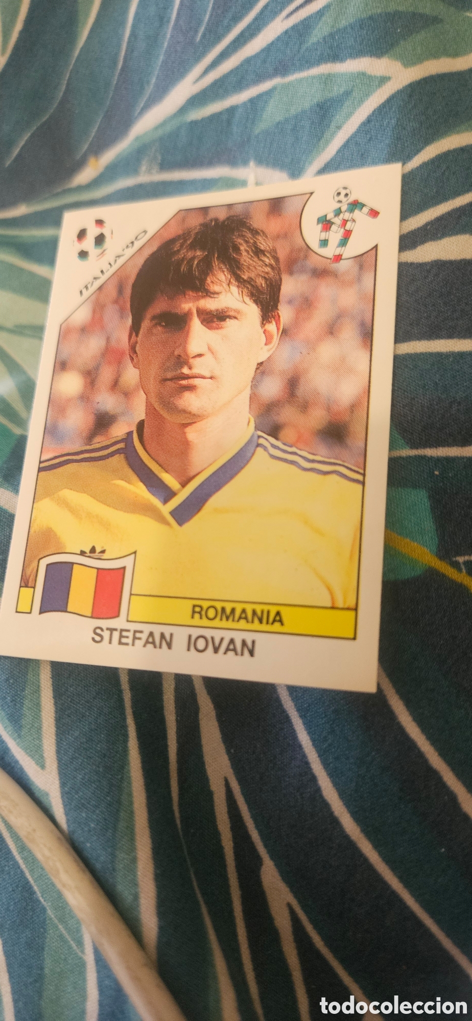 Fu&szlig;ball-Sticker: Iovan 157 rumania Italia 90 1990 sin pegar mundial Italia