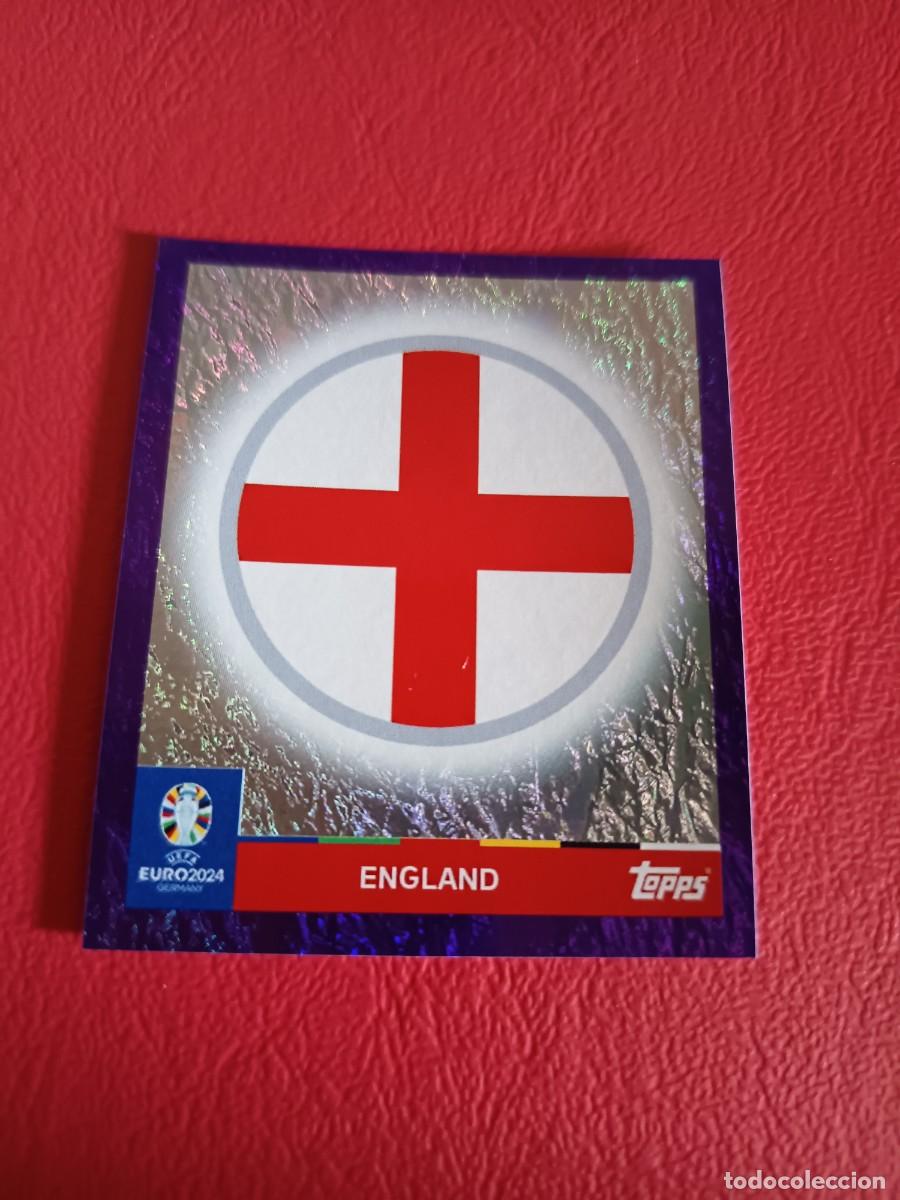 Fu&szlig;ball-Sticker: Euro 2024 TOPPS STICKERS PARALELO ENG 1 ESCUDO ENGLAND nuevo sin pegar
