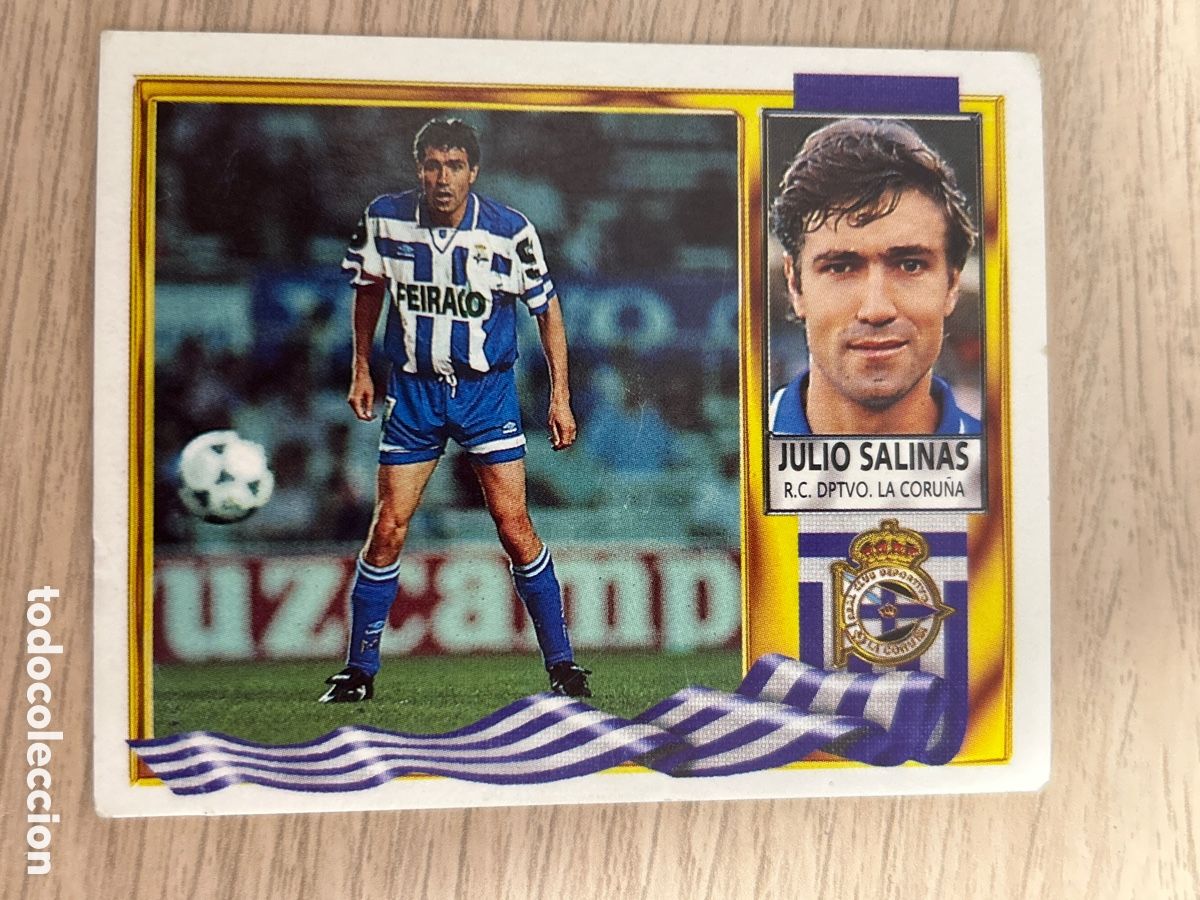 Cromos de F&uacute;tbol: JULIO SALINAS DEPORTIVO BAJA LIGA ESTE 1995 1996 95 96 NUNCA PEGADO SIN PEGAR