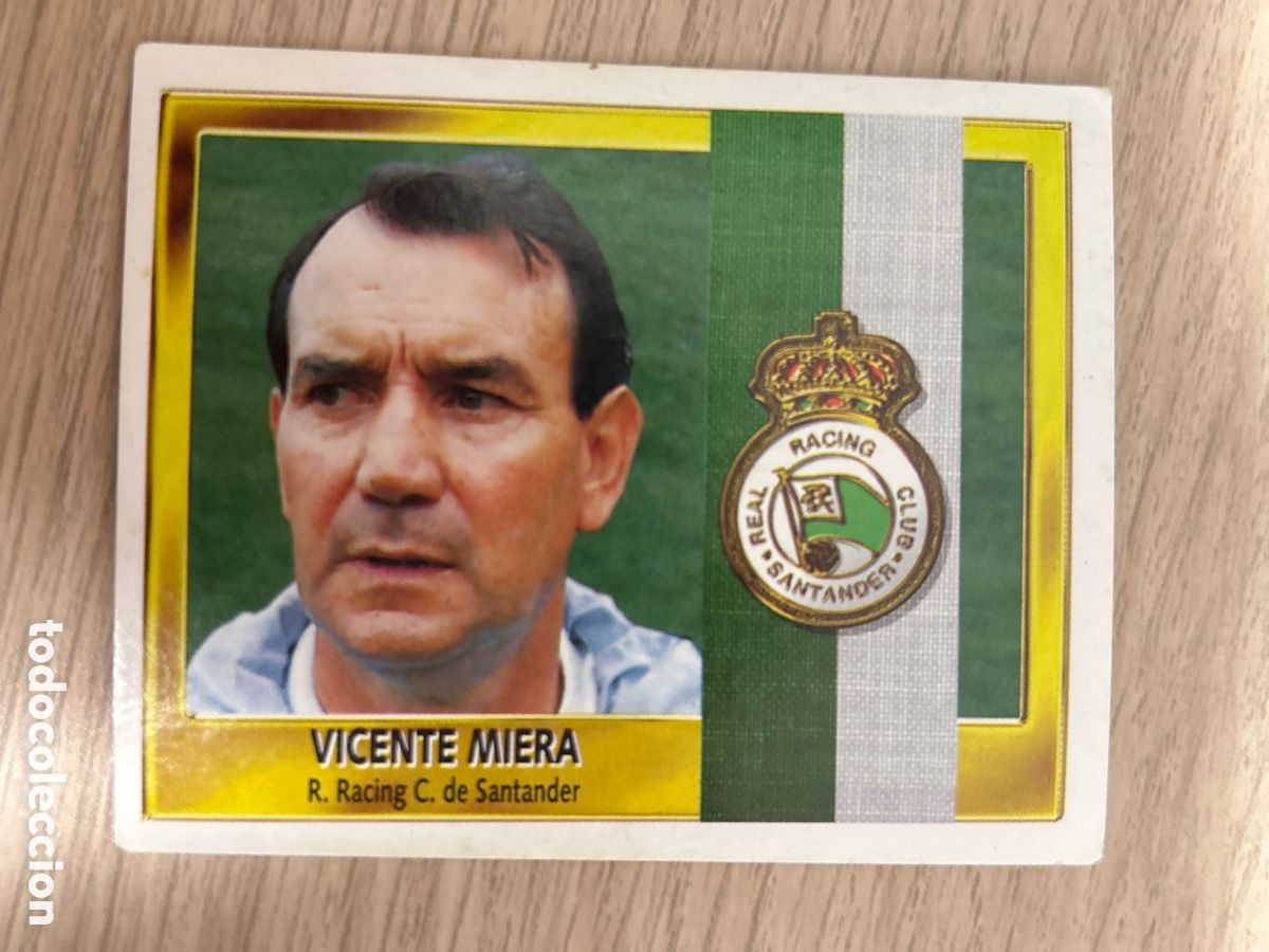 Cromos de F&uacute;tbol: VICENTE MIERA ENTRENADOR RACING DE SANTANDER LIGA ESTE 1995 1996 95 96 NUNCA PEGADO SIN PEGAR