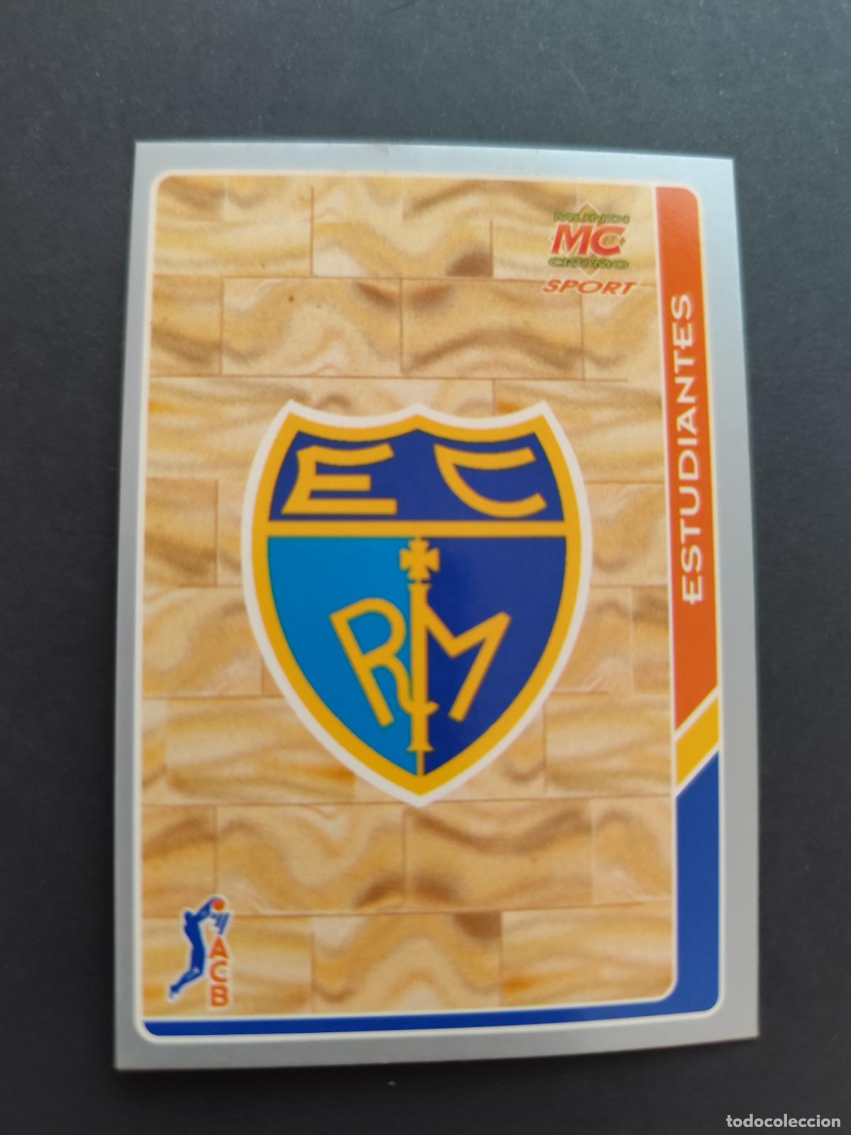 Cromos de f&uacute;tbol: 37 ESCUDO ESTUDIANTES MUNDICROMO ACB 94 95 1994 1995
