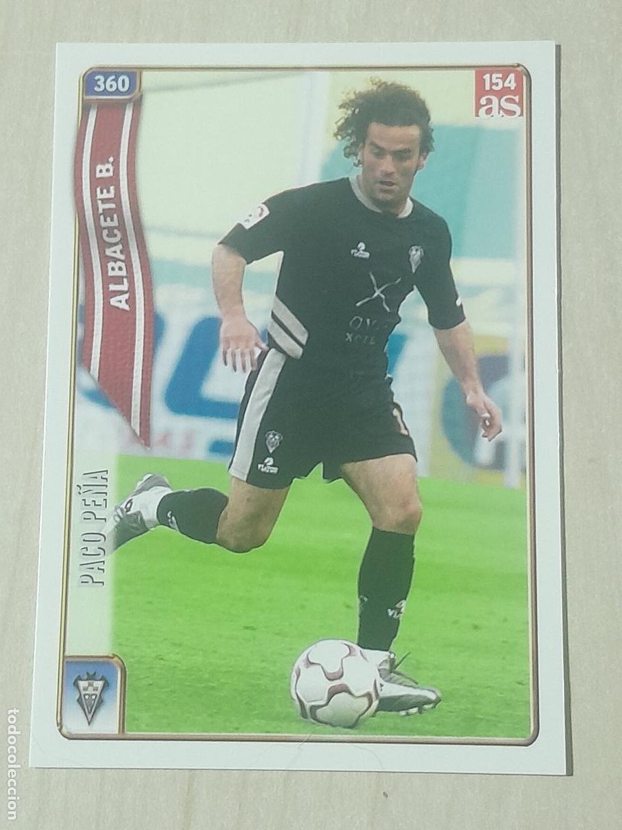 Football Stickers: N&ordm; 154 PACO PE&Ntilde;A - MUNDICROMO - LAS FICHAS DE LA LIGA 2005 - ALBUM DIARIO AS