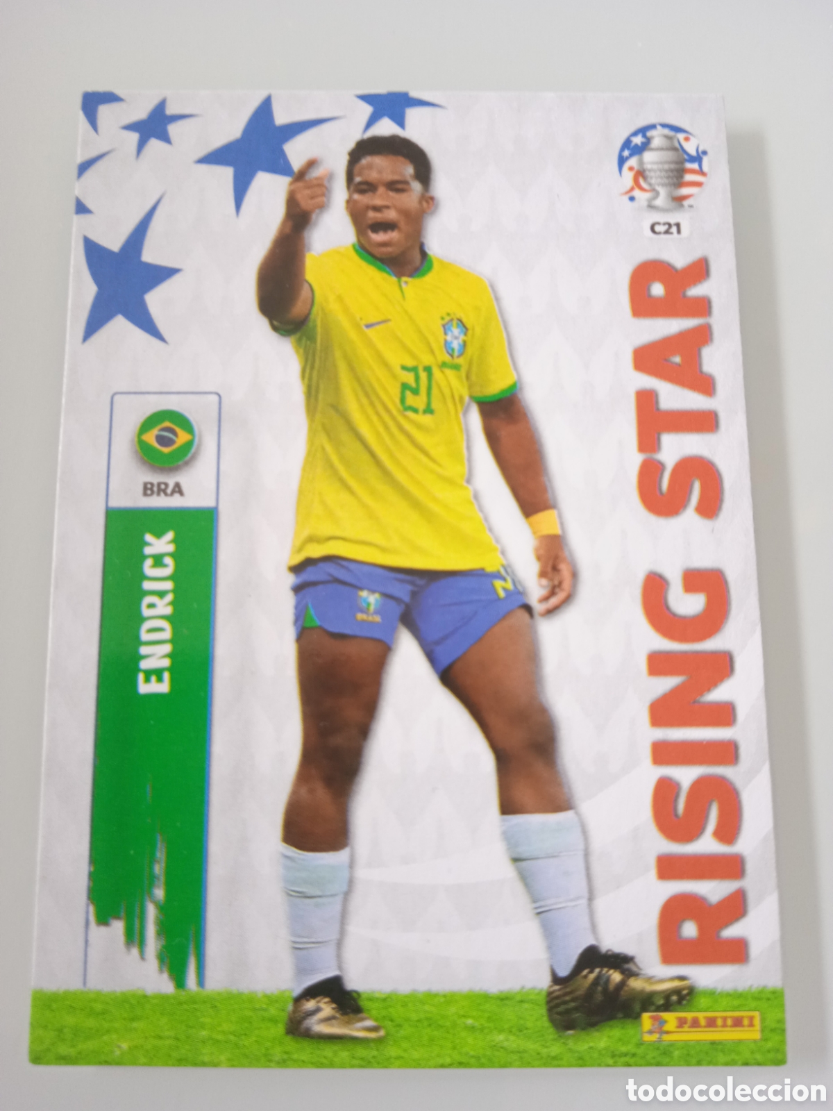 Cromos de f&uacute;tbol: Endrick Rising Star Brasil Copa Am&eacute;rica 2024 Panini