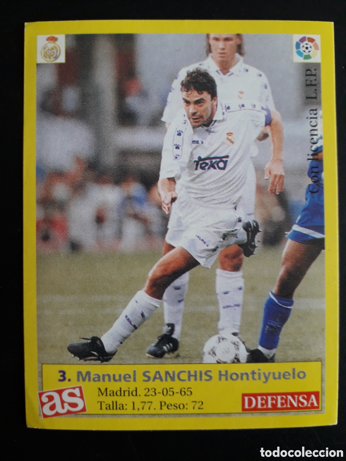 Cartes &agrave; collectionner de Football: SANCHIS REAL MADRID N&deg; 3 DIARIO AS LIGA 1995 1996 95 96 SIN PEGAR PEDIDO M&Iacute;NIMO 3&euro;