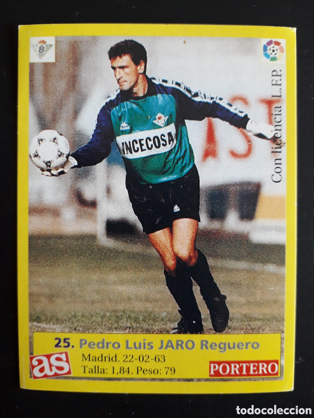 Cartes &agrave; collectionner de Football: JARO BETIS N&deg; 25 DIARIO AS LIGA 1995 1996 95 96 SIN PEGAR PEDIDO M&Iacute;NIMO 3&euro;