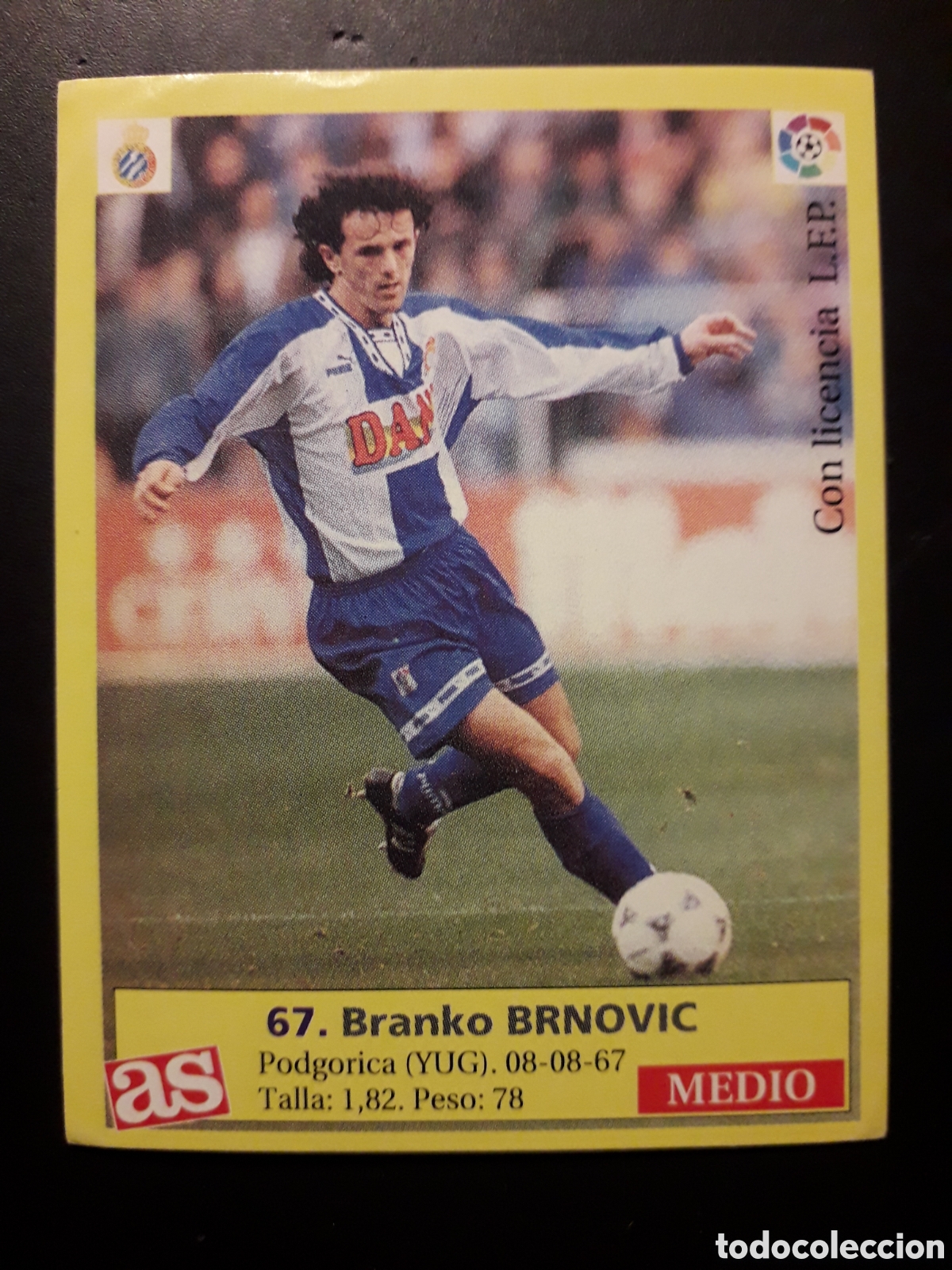 Cartes &agrave; collectionner de Football: BRNOVIC RCD ESPA&Ntilde;OL N&deg; 67 DIARIO AS LIGA 1995 1996 95 96 SIN PEGAR PEDIDO M&Iacute;NIMO 3&euro;