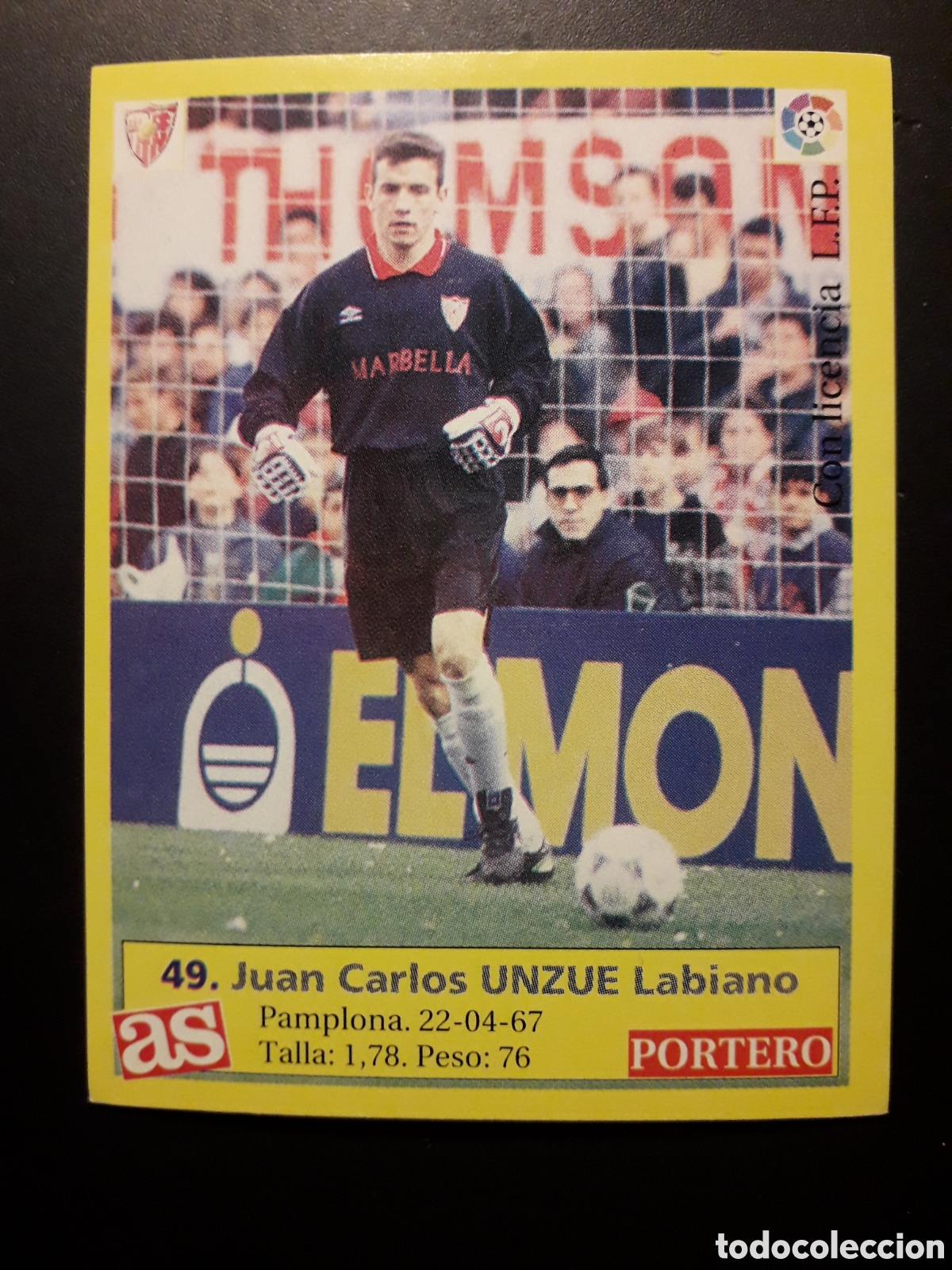 Cartes &agrave; collectionner de Football: UNZU&Eacute; SEVILLA N&deg; 49 DIARIO AS LIGA 1995 1996 95 96 SIN PEGAR PEDIDO M&Iacute;NIMO 3&euro;