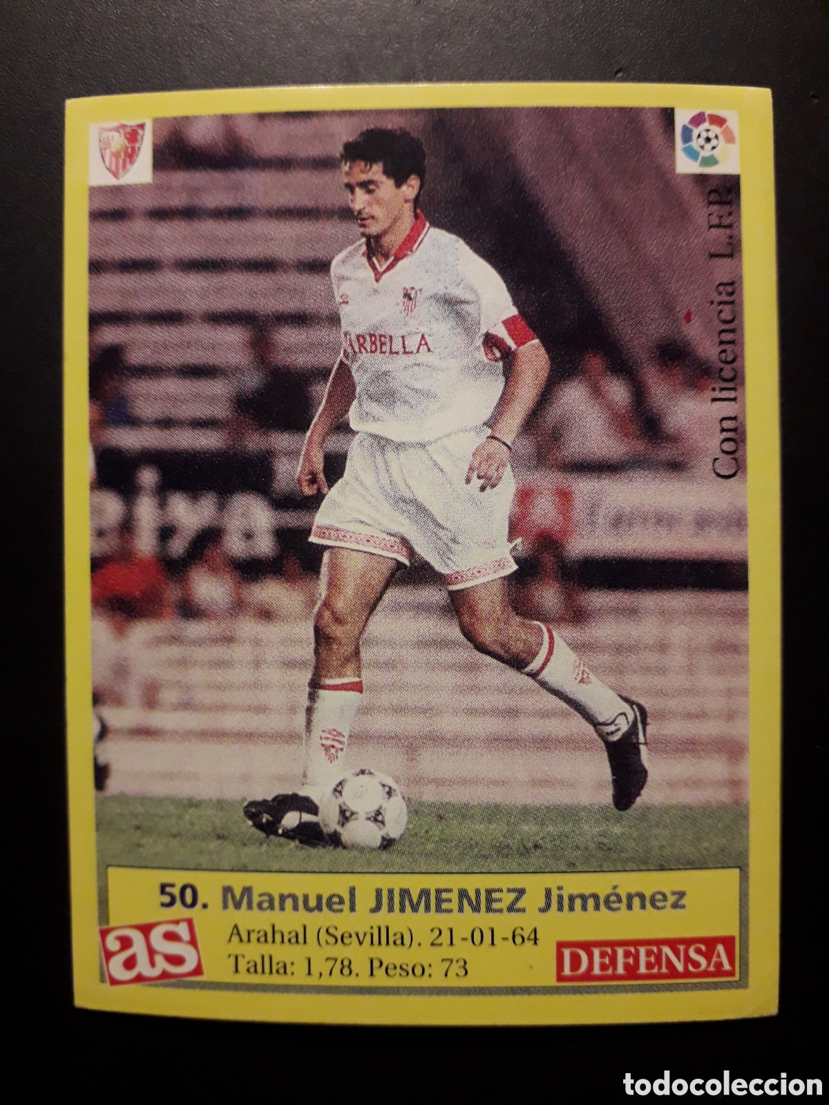 Cartes &agrave; collectionner de Football: JIM&Eacute;NEZ SEVILLA N&deg; 50 DIARIO AS LIGA 1995 1996 95 96 SIN PEGAR PEDIDO M&Iacute;NIMO 3&euro;