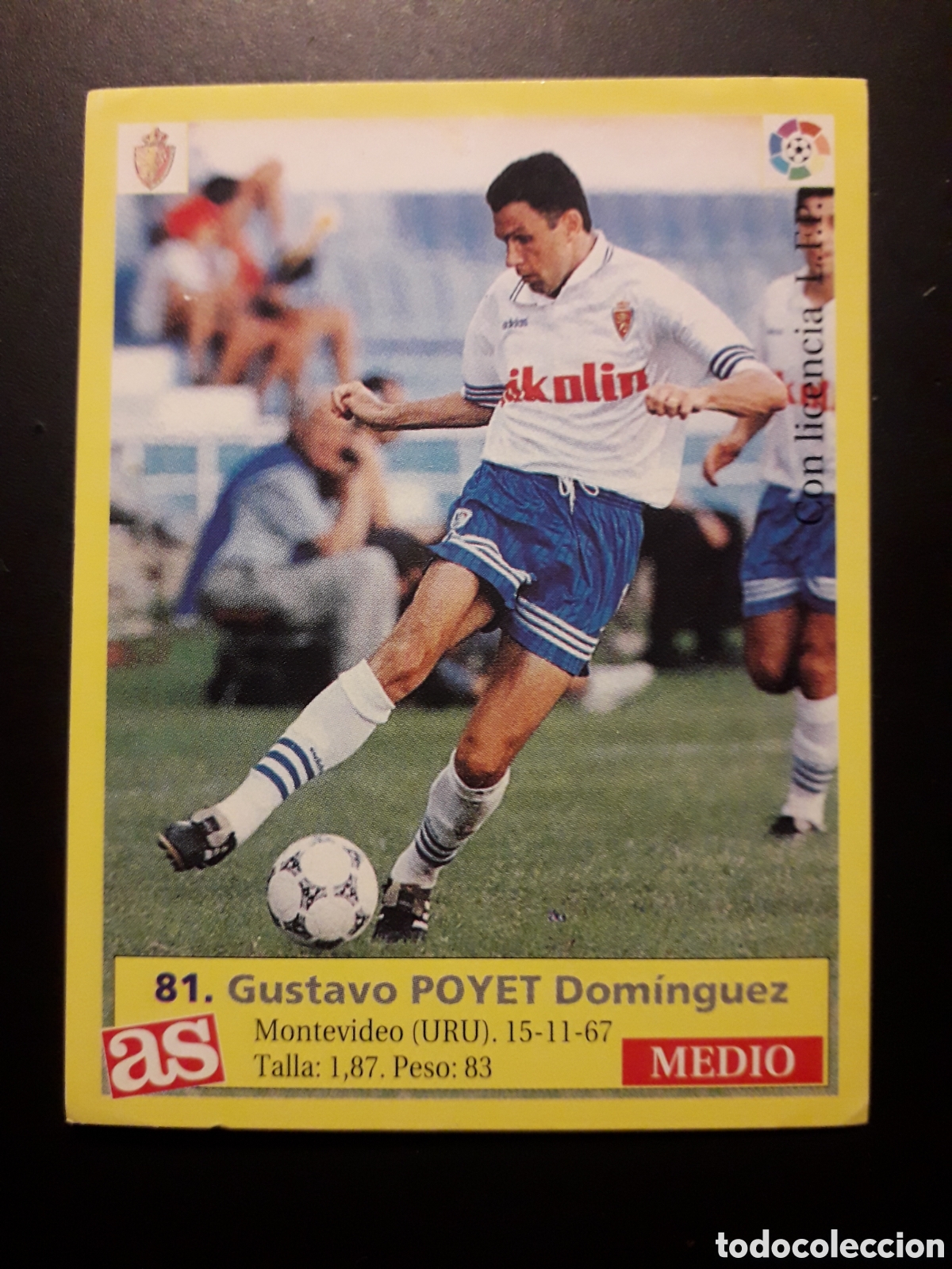 Cartes &agrave; collectionner de Football: POYET ZARAGOZA N&deg; 81 DIARIO AS LIGA 1995 1996 95 96 SIN PEGAR PEDIDO M&Iacute;NIMO 3&euro;