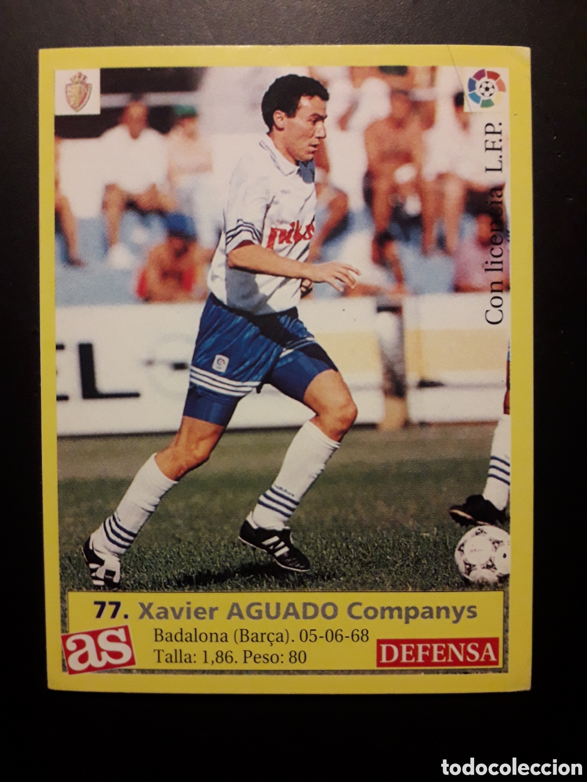 Cartes &agrave; collectionner de Football: AGUADO ZARAGOZA N&deg; 77 DIARIO AS LIGA 1995 1996 95 96 SIN PEGAR PEDIDO M&Iacute;NIMO 3&euro;
